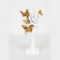 TABLE DECO, FACE WITH FLOWERS & BUTTERFLIES, WHITE&GOLD, 15x9x29.7cm 752-27138