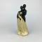 DECORATIVE SCULPTURE, COUPLE, GOLD & BLACK, 8.2x5.3x21cm 752-27143