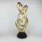 DECORATIVE SCULPTURE, HEART, GOLD & BLACK, 12.5x10.3x33cm 752-27144