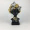 DECORATIVE SCULPTURE, FEMALE IN TURBAN-ROSES, 12.4x8.8x21.7cm 752-27152