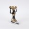 DECORATIVE SCULPTURE, FEMALE, POLYRESIN,BLACK-GOLD-SILVER, 13x11x20cm 752-27163