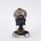 TABLE DECO, FACE, BLACK-GOLD-SILVER, 13.5x7.5x21.8cm 752-27164