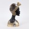 TABLE DECO, FACE, BLACK-GOLD-SILVER, 16x7.5x27.5cm 752-27165