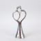 TABLE DECORATION,  FIGURE- COUPLE-HEART, POLYRESIN, SILVER, 13.5x9x31.8cm 752-27169