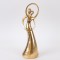 TABLE DECORATION,  FIGURE- COUPLE-CIRCLE, POLYRESIN, GOLD, 11.5x8.7x37cm 752-27171