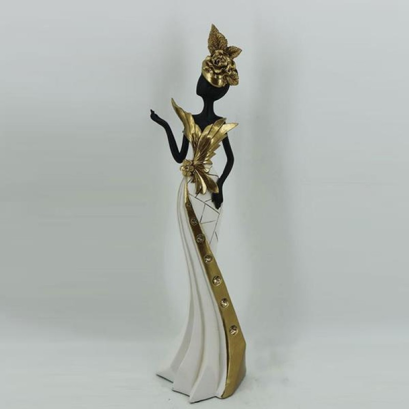 ДЕКОРАТИВНА ФИГУРА ЖЕНА, БЯЛА И ЗЛАТНА ДЕКОРАТИВНА ФИГУРА ЖЕНА, БЯЛА И ЗЛАТНА