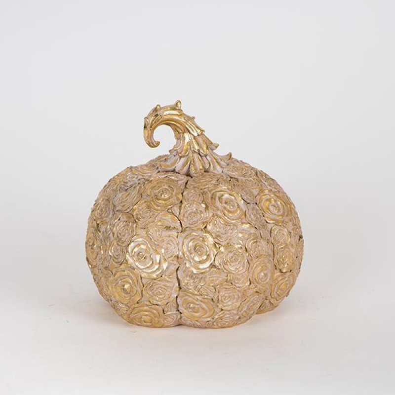 DECORATIVE, PUMPKIN, GOLD, 17.5x17x17cm 752-28524