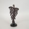 TABLE DECORATION, POLYRESIN, FERN LEAF, BLACK,13x9x28.3cm 752-28543