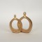 TABLE DECORATION, POLYRESIN,DOUBLE CIRCLE, GOLD,20.2x9.4x17.8cm 752-28544