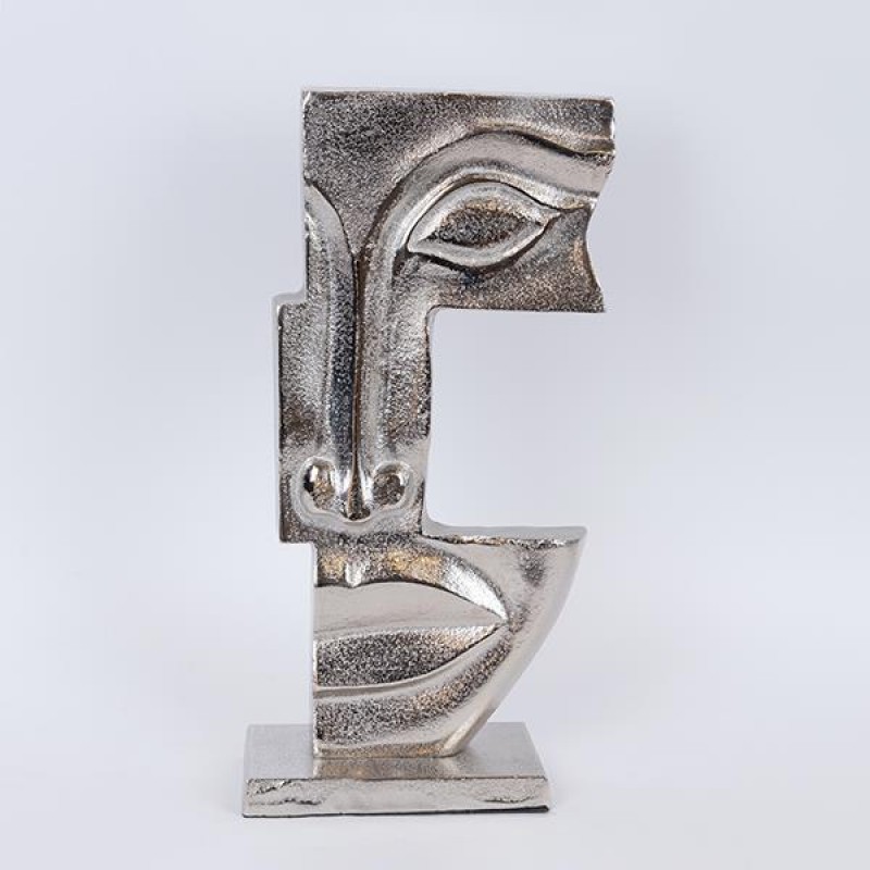 TABLE  DECORATION, FACE, METAL, SILVER, 21x9x40cm 752-28579