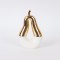 DECORATIVE PEAR, CERAMIC, GOLD & WHITE, 12.2x4.9x19.2cm 752-28585