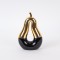 DECORATIVE PEAR, CERAMIC, GOLD & BLACK, 12.2x4.9x19.2cm 752-28586
