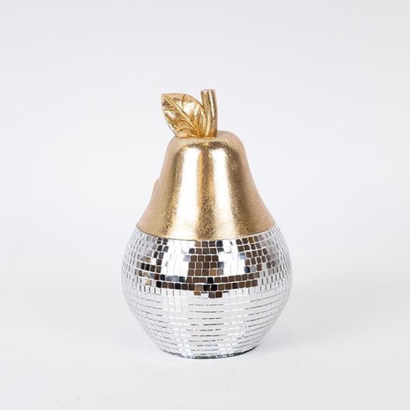 ДЕКОРАТИВНА КРУШКА PEAR, ЗЛАТИСТА И ЧЕРНА ДЕКОРАТИВНА КРУШКА PEAR, ЗЛАТИСТА И ЧЕРНА