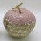 DECORATIVE APPLE, GOLD & PINK, 11.5x11.5x13cm 752-28599