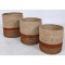 SEA GRASS BASKET, NATURAL-RUST, L:36x36x26cm M:33x33x24cm S:30x30x22cm 752-32018