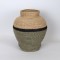SEA GRASS BASKET, DARK GREEN-NATURAL, 30X30X35CM 752-32024