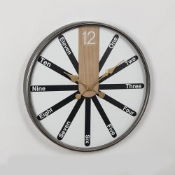 WALL CLOCK, METAL, BLACK, 60x6x60cm 753-10011 WALL CLOCK, METAL, BLACK, 60x6x60cm 753-10011