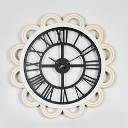WALL CLOCK, METAL, BLACK, 58x4.5x58cm 753-10012 WALL CLOCK, METAL, BLACK, 58x4.5x58cm 753-10012