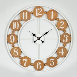 WALL CLOCK, METAL, BROWN, 61x3.5x61cm 753-10013 WALL CLOCK, METAL, BROWN, 61x3.5x61cm 753-10013