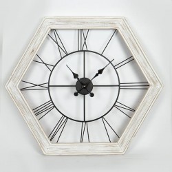 WALL CLOCK, METAL, WHITE, 82x4x71cm 753-10014 WALL CLOCK, METAL, WHITE, 82x4x71cm 753-10014