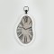WALL CLOCK, METAL, WHITE, 25.5x5.5x50.5cm 753-10017