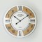 WALL CLOCK, METAL, LATIN CHARACTERS,BALCK-WHITE-NATURAL, 60x4.5x60cm 753-10028