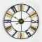 WALL CLOCK, METAL-WOOD, BLACK-NATURAL-GOLD, 60x4.5x60cm 753-10033