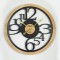 WALL CLOCK, METAL-WOOD, BLACK-NATURAL, 60x4.5x60cm 753-10034