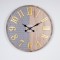 WALL CLOCK, MDF-IRON, ANTIQUE, GOLD-GREY-NATURAL, 60x5x60cm 753-10042