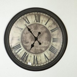 WALL CLOCK, PL, ANTIQUE, BROWN-BEIGE, 76x76x5.7cm 753-12012 WALL CLOCK, PL, ANTIQUE, BROWN-BEIGE, 76x76x5.7cm 753-12012