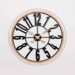 WALL CLOCK, WOOD, WHITE, 60x3,5x60cm 753-13012 WALL CLOCK, WOOD, WHITE, 60x3,5x60cm 753-13012
