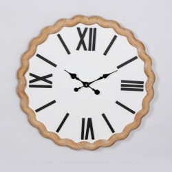 WALL CLOCK, WOODEN, WHITE, 60x3,5x60cm 753-13014 WALL CLOCK, WOODEN, WHITE, 60x3,5x60cm 753-13014