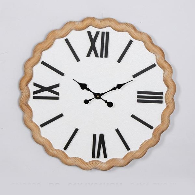 WALL CLOCK, WOODEN, WHITE, 60x3,5x60cm 753-13014
