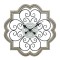 WALL CLOCK, WOODEN, BLACK & BROWN NATURAL, FLOWER DESIGN, 70X4.5CM 753-13018