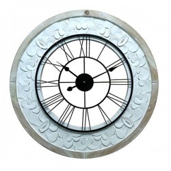 WALL CLOCK, WOODEN, BLACK, ECRU-NATURAL 80X4.5CM 753-13019 WALL CLOCK, WOODEN, BLACK, ECRU-NATURAL 80X4.5CM 753-13019