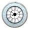 WALL CLOCK, WOODEN, BLACK, ECRU-NATURAL 80X4.5CM 753-13019