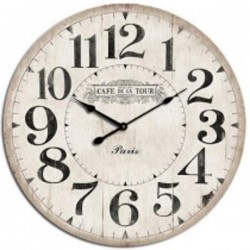 WALL CLOCK, MDF, WHITE-BLACK, 58cm 753-13043 WALL CLOCK, MDF, WHITE-BLACK, 58cm 753-13043