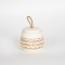 JAR, WITH TOP, CERAMIC, BEIGE, DESIGN IN BROWN,  9.5x9.5x9cm 754-10010