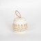JAR, WITH TOP, CERAMIC, BEIGE, DESIGN IN BROWN,  9.5x9.5x9cm 754-10011