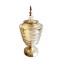 CONTAINER WITH CAP, GLASS-METAL, GOLD, 12x38cm 754-10019