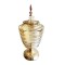 CONTAINER WITH CAP, GLASS-METAL, GOLD, 12x42cm 754-10020