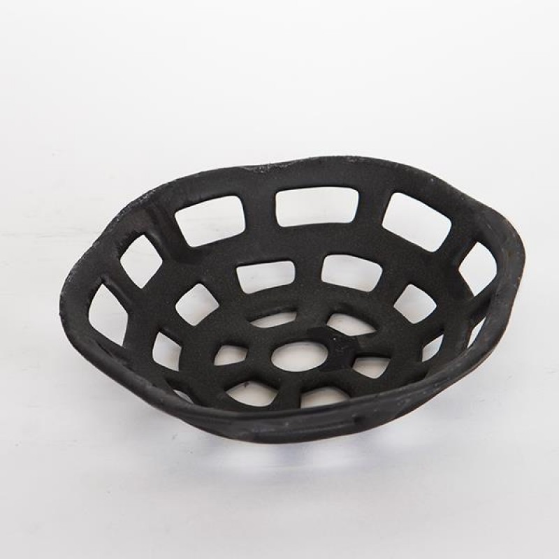 FRUIT BOWL, CERAMIC, BLACK, 26x26x3.5cm 754-11012