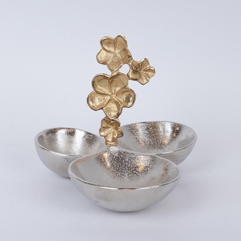 DESSERT TOWER, METAL, GOLD-SILVER, 26x19x20cm 754-11028