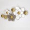 WALL DECOR, METALLIC,  FLOWERS, GOLD & GREY, 90.8x48.3x7.0cm 755-10020