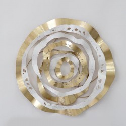 WALL DECOR, METALLIC, FLOWER, GOLD ,  66.7x64.8x7.0cm 755-10032