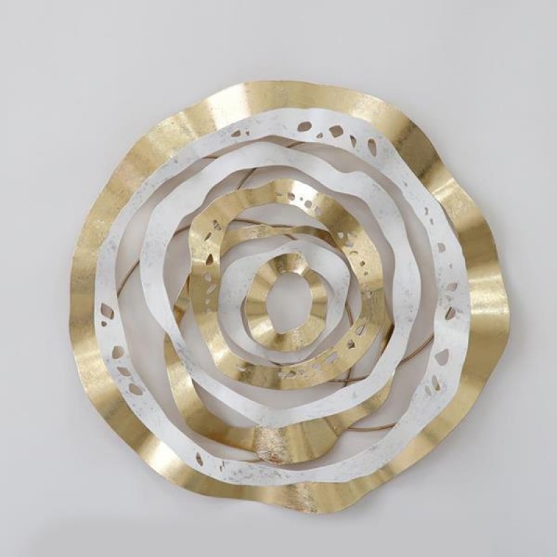 WALL DECOR, METALLIC, FLOWER, GOLD ,  66.7x64.8x7.0cm 755-10032
