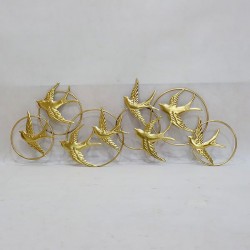 WALL DECOR, METALLIC, BIRDS, GOLD, 67,69x1,27x38,74cm 755-10038