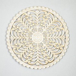 WALL DECOR, GOLD & WHITE, 85X2.5CM 755-10049 WALL DECOR, GOLD & WHITE, 85X2.5CM 755-10049