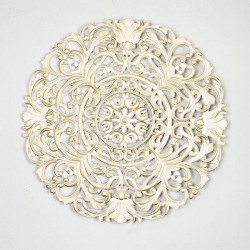 WALL DECOR, GOLD & WHITE, 76X2.5CM 755-10050 WALL DECOR, GOLD & WHITE, 76X2.5CM 755-10050