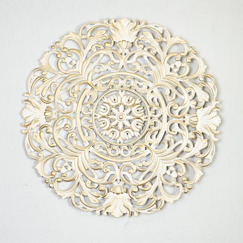 WALL DECOR, GOLD & WHITE, 76X2.5CM 755-10050